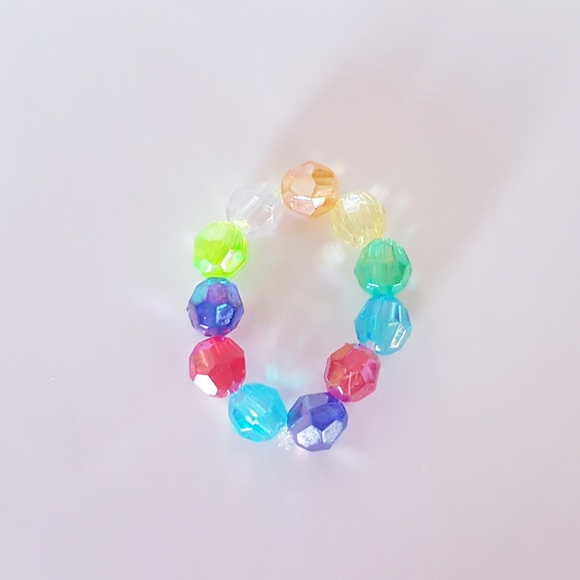 Bejeweled Ring Multi Colored Beads  Handmade Jewelry s8-9 - Picture 10 of 14